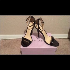 Black strappy heels